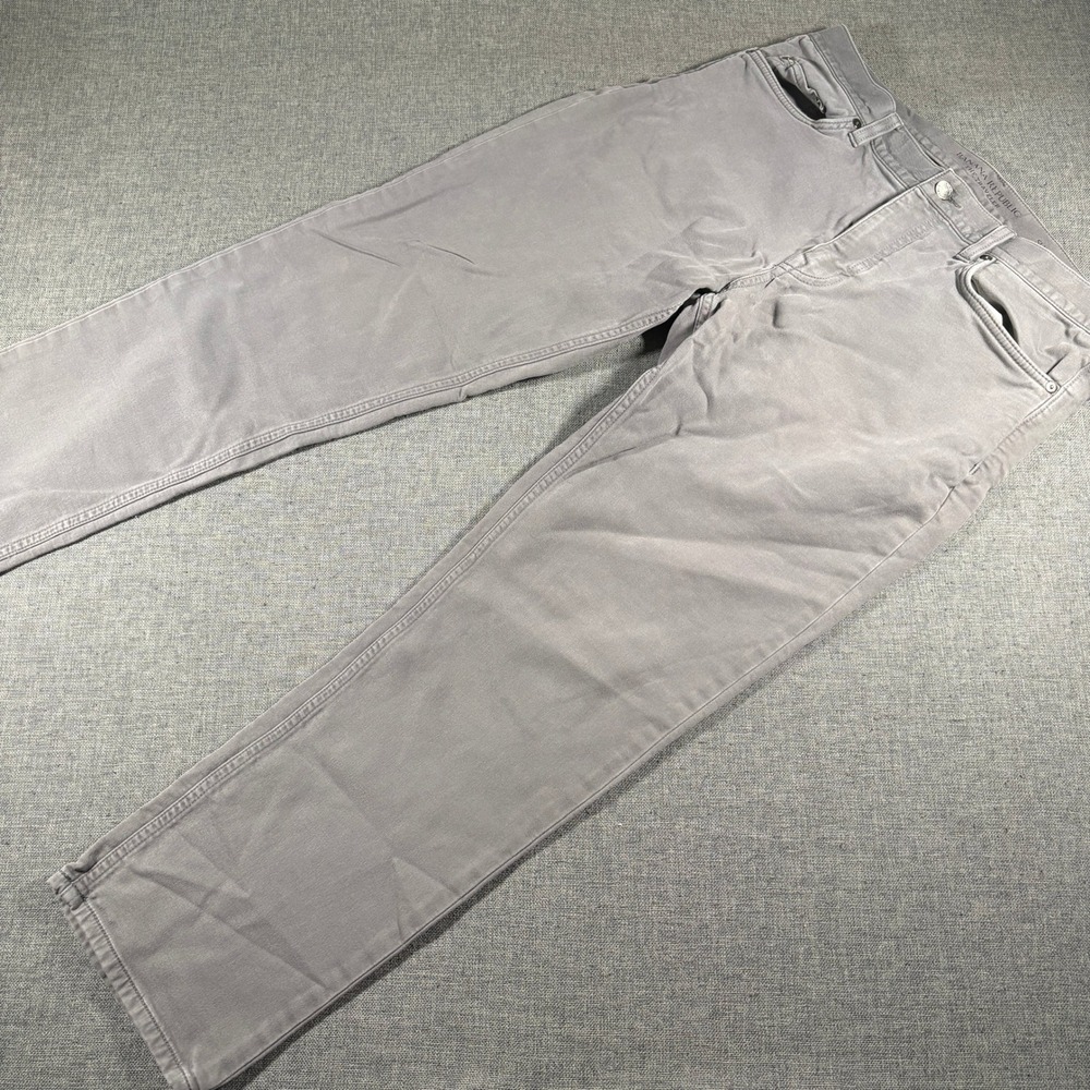 Banana Republic Traveler Slim Pants Mens 34x30 (Fits 34x28) Gray 5-Pocket Chinos